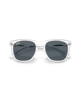 The Ray-Ban RB2210 Sunglasses in Polished Transparent & Blue