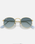 The Ray-Ban Round Metal Gradient Sunglasses in Polished Gold & Blue