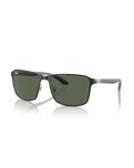 The Ray-Ban RB3721 Sunglasses in Black On Silver