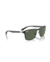 The Ray-Ban RB3721 Sunglasses in Black On Silver