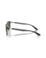 The Ray-Ban RB3721 Sunglasses in Black On Silver