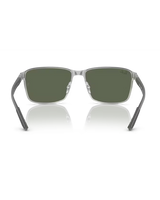 The Ray-Ban RB3721 Sunglasses in Black On Silver