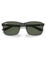 The Ray-Ban RB3721 Sunglasses in Black On Silver