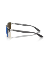 The Ray-Ban RRB3721CH Chromance Sunglasses in Black On Silver