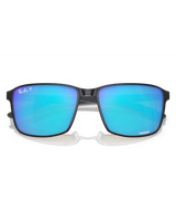 The Ray-Ban RRB3721CH Chromance Sunglasses in Black On Silver