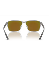 The Ray-Ban RRB3721CH Chromance Sunglasses in Black On Silver