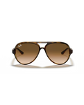 The Ray-Ban Cats 5000 Classic Sunglasses in Polished Light Havana & Light Brown Gradient