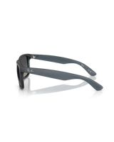 The Ray-Ban Justin Classic Sunglasses in Polished Rubber Blue