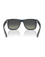 The Ray-Ban Justin Classic Sunglasses in Polished Rubber Blue