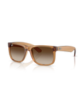 The Ray-Ban Justin Classic Sunglasses in Polished Rubber Beige
