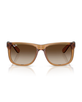 The Ray-Ban Justin Classic Sunglasses in Polished Rubber Beige