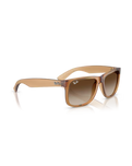 The Ray-Ban Justin Classic Sunglasses in Polished Rubber Beige