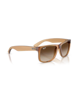 The Ray-Ban Justin Classic Sunglasses in Polished Rubber Beige