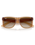 The Ray-Ban Justin Classic Sunglasses in Polished Rubber Beige