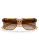 The Ray-Ban Justin Classic Sunglasses in Polished Rubber Beige