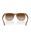 The Ray-Ban Justin Classic Sunglasses in Polished Rubber Beige