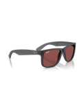 The Ray-Ban Justin Classic Sunglasses in Matte Opal Grey & Dark Violet