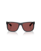 The Ray-Ban Justin Classic Sunglasses in Matte Opal Grey & Dark Violet