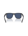 The Ray-Ban Justin Classic Sunglasses in Matte Opal Grey & Dark Blue