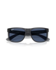 The Ray-Ban Justin Classic Sunglasses in Matte Opal Grey & Dark Blue