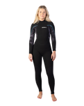 Womens Response 4/3mm Back Zip Wetsuit in Black