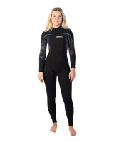 Womens Response 4/3mm Back Zip Wetsuit in Black