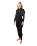 Womens Response 4/3mm Back Zip Wetsuit in Black