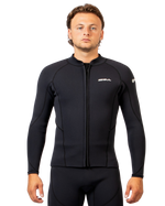 Response 3mm Flatlock Wetsuit Jacket in Black