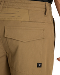 The Roark Mens Layover Pro Traveler Trousers in Dark Khaki