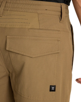 The Roark Mens Layover Pro Traveler Trousers in Dark Khaki