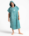 The Robie Original-Series Short Sleeve Changing Robe in Oil Blue