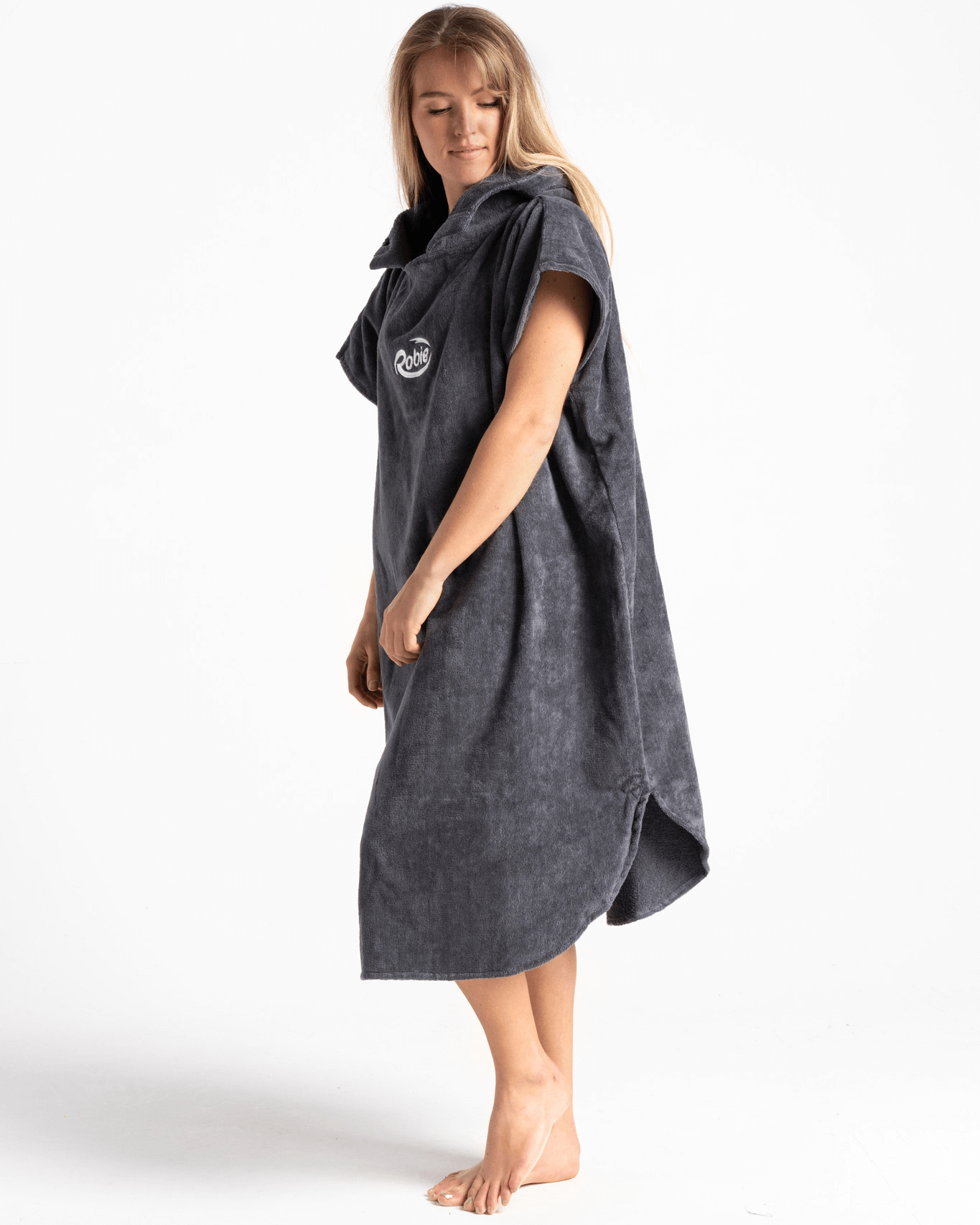 The Robie Original-Series Short Sleeve Changing Robe in Grey | Anns ...