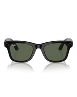 The Ray-Ban Meta Wayfarer Sunglasses in Shiny Black | Available at Anns Cottage
