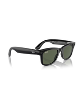 The Ray-Ban Meta Wayfarer Sunglasses in Shiny Black | Available at Anns Cottage