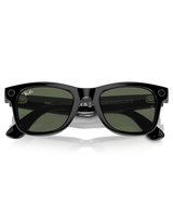 The Ray-Ban Meta Wayfarer Sunglasses in Shiny Black | Available at Anns Cottage