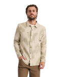 Journey Jacquard Flannel Shirt in Oat