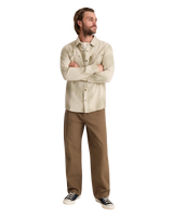 Journey Jacquard Flannel Shirt in Oat