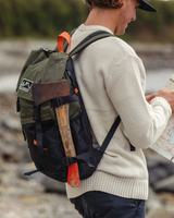The Passenger Boondocker 26L Backpack in Black & Khaki