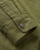 The Passenger Mens Taranaki Canvas Overshirt in Khaki