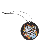 The Santa Cruz Flaming Dice Air Freshener in Orange Scent