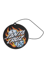 The Santa Cruz Flaming Dice Air Freshener in Orange Scent