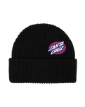 The Santa Cruz Mens Global Oval Dot Beanie in Black