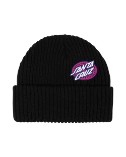 The Santa Cruz Mens Global Oval Dot Beanie in Black