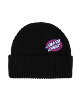 The Santa Cruz Mens Global Oval Dot Beanie in Black