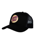 The Santa Cruz Mens Wagon Dot Meshback Trucker Cap in Black