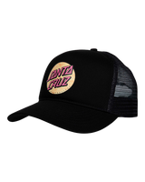 The Santa Cruz Mens Wagon Dot Meshback Trucker Cap in Black
