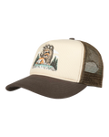 The Santa Cruz Mens Screaming Grizzly Meshback Cap in Brown & Tan