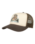 The Santa Cruz Mens Screaming Grizzly Meshback Cap in Brown & Tan