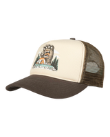 The Santa Cruz Mens Screaming Grizzly Meshback Cap in Brown & Tan