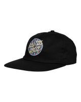 The Santa Cruz Mens Salba Eyes Dot Snapback Cap in Black